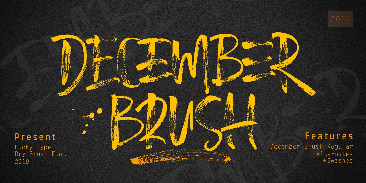 Beispiel einer December Brush Swash-Schriftart